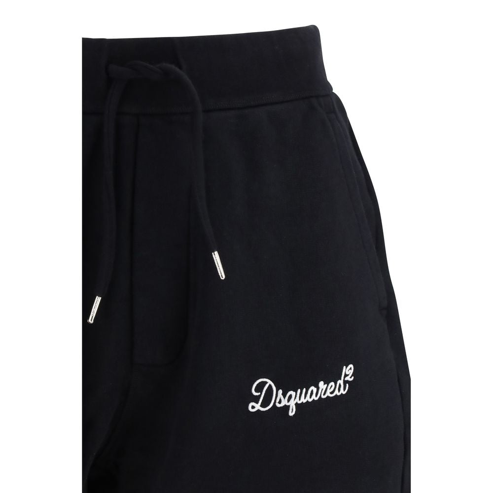 Black Cotton Bermuda Shorts