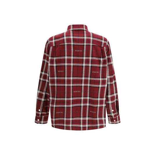 Red Cotton Pattern Shirt