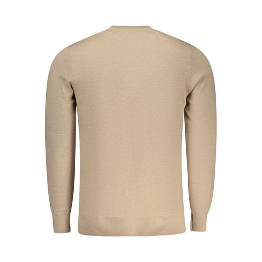 Beige Polyester Men Sweater