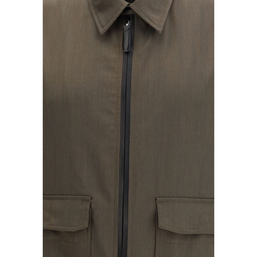 Bicolor Wool Coat