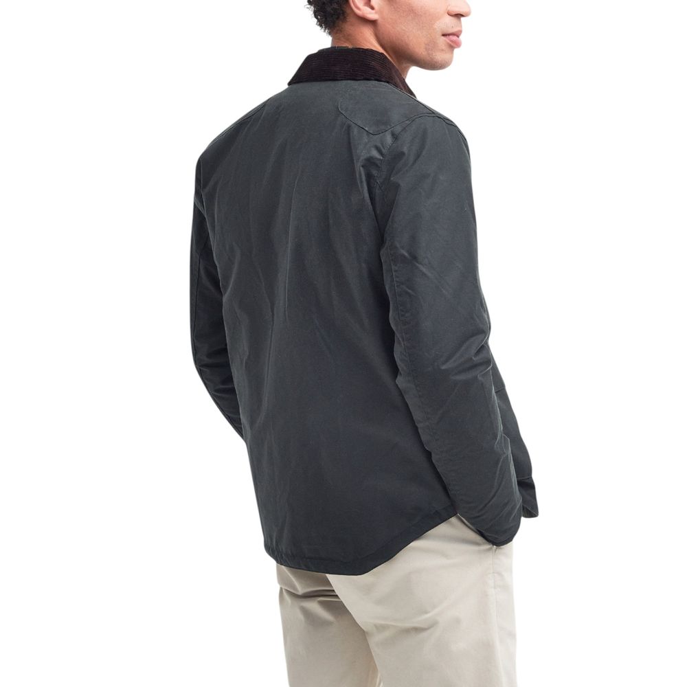 Gray Cotton Full-Length Jacket