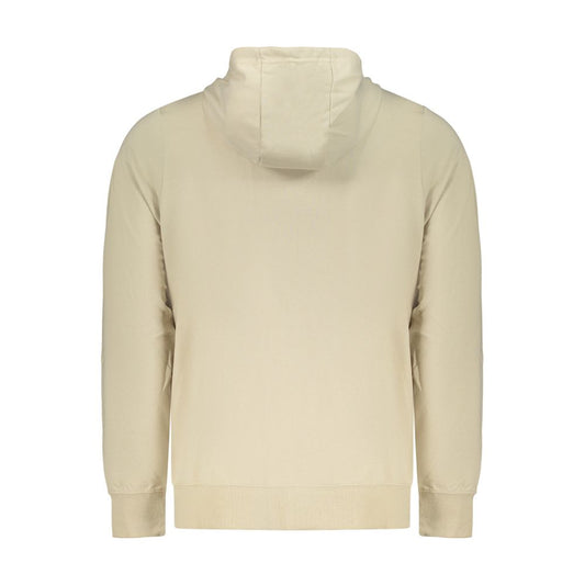 Beige Cotton Men's Hooded Sweatshirt