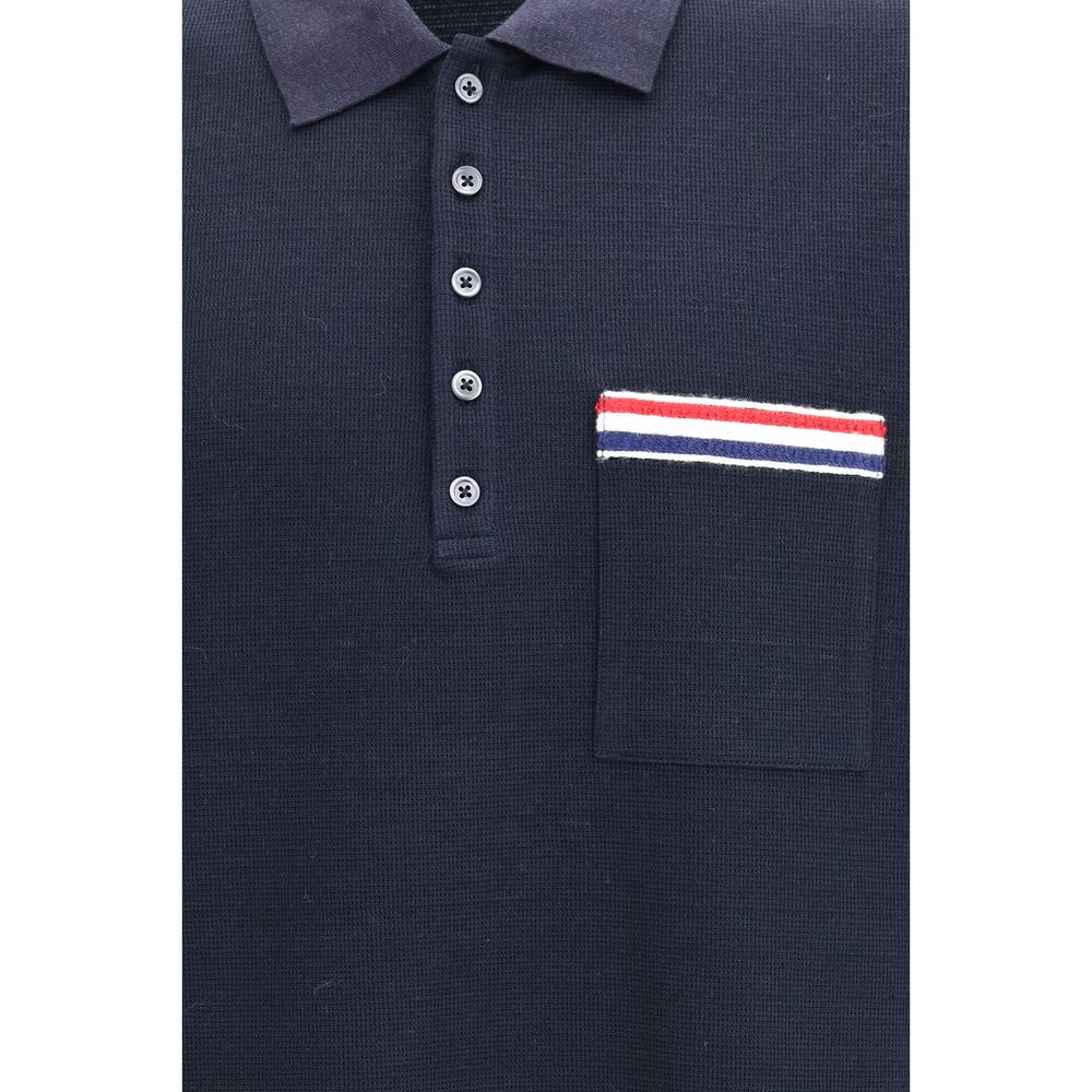 Blue Cotton Polo Shirt