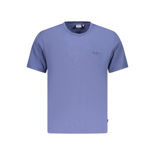 Blue Cotton Men's T-Shirt