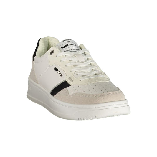 White Polyurethane Men Sneaker