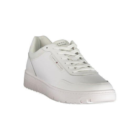 White Polyurethane Men Sneaker