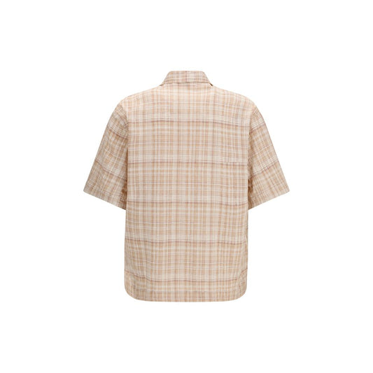 Orange Cotton Pattern Shirt
