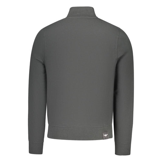 Black Cotton Men Sweatshirt