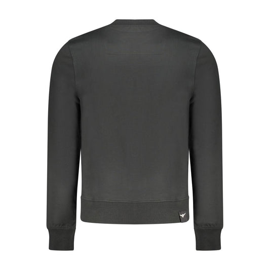 Black Cotton Men's Sweatshirt