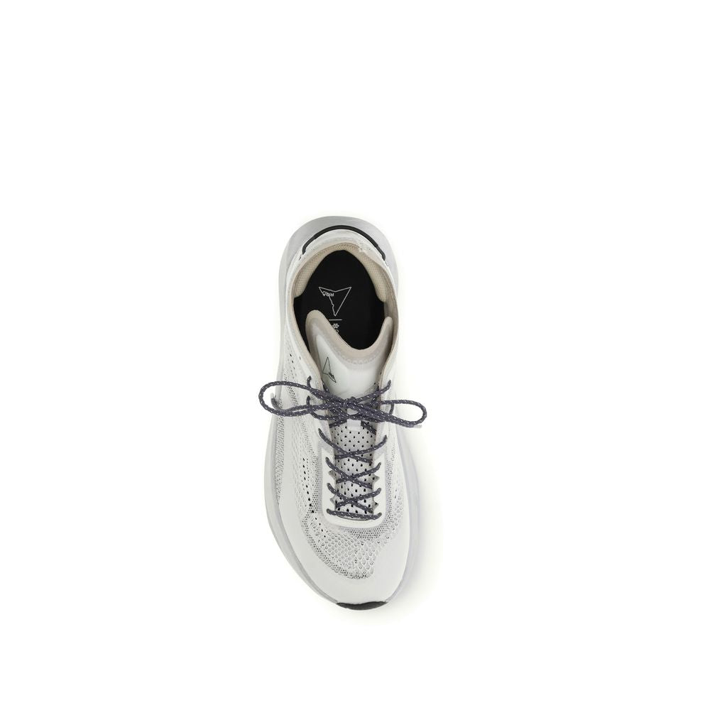 White Fabric Athletic Sneakers