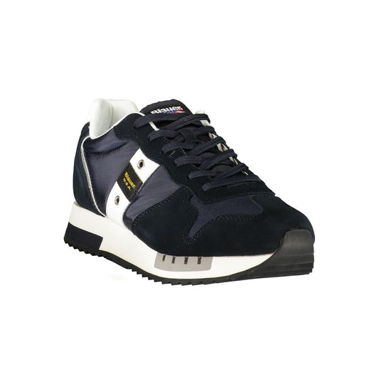 Blue Polyurethane Men's Sneaker