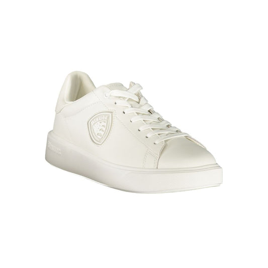 White Polyurethane Men's Sneaker