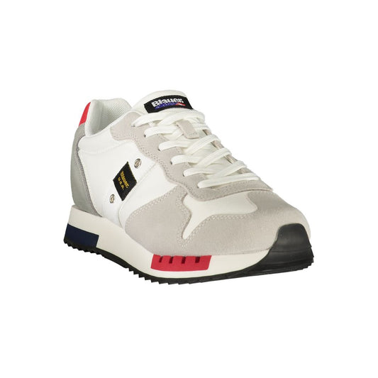 White Polyurethane Mens Sneaker