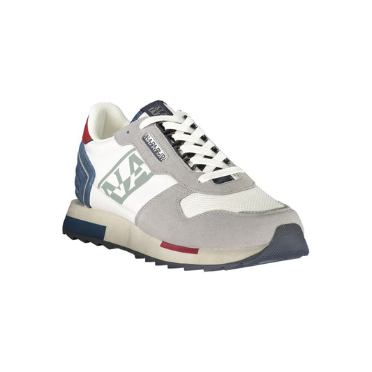 White Polyester Men's Sneaker