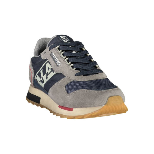 Blue Polyester Men's Sneaker