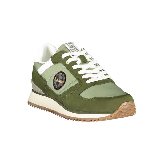 Green Polyurethane Men's Sneaker