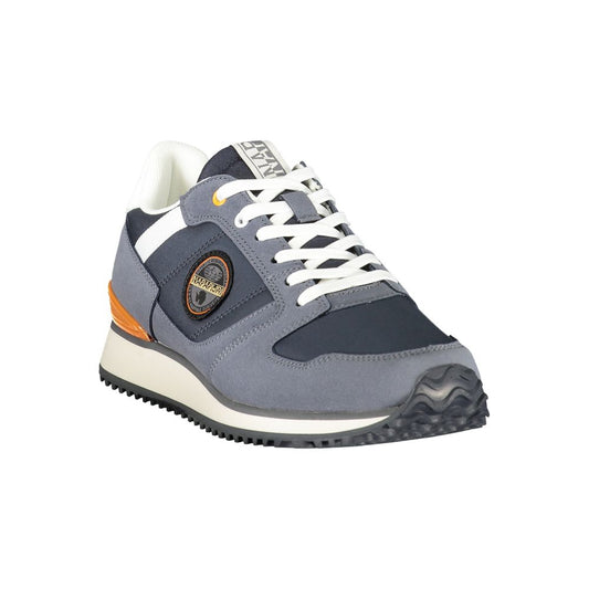 Blue Polyester Men's Sneaker