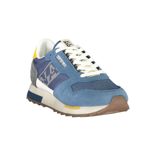 Blue Polyester Men's Sneaker