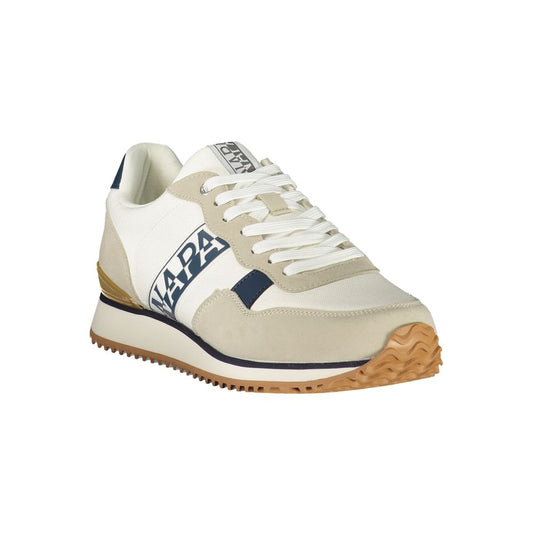White Polyester Men's Sneaker
