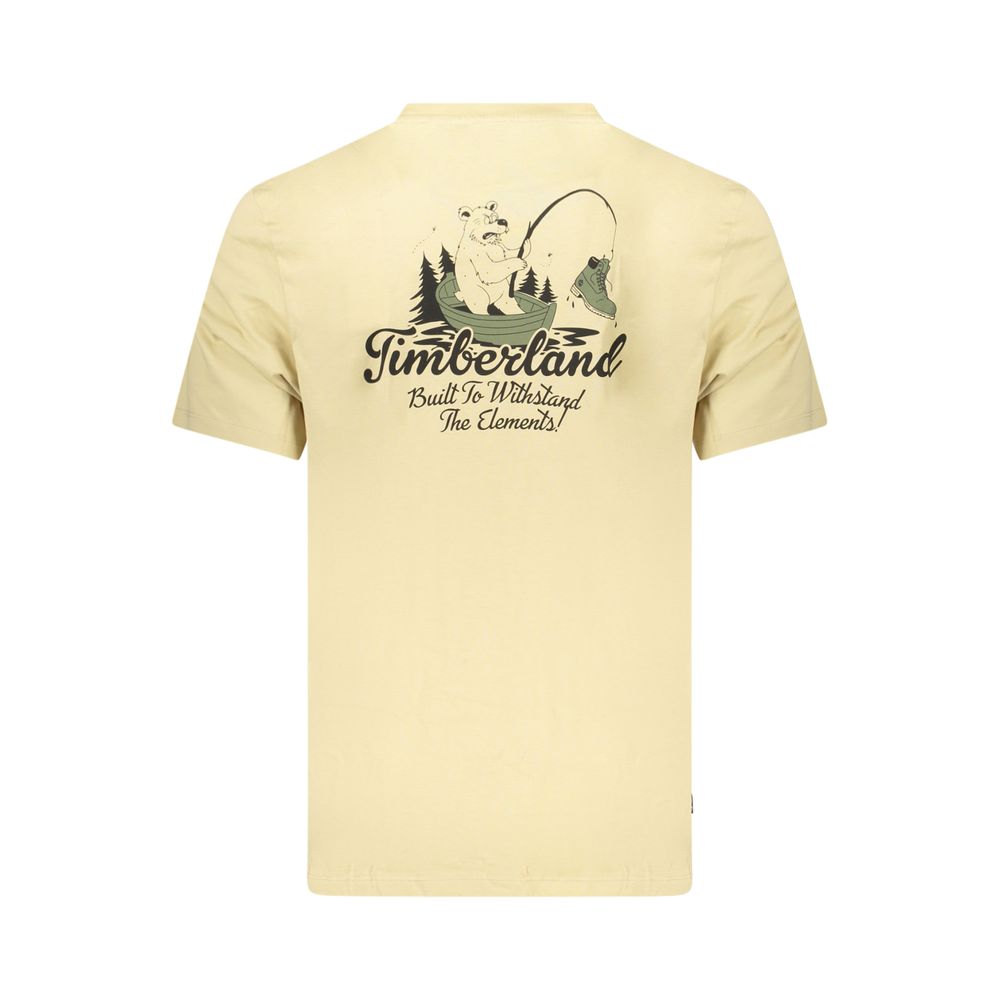 Beige Cotton Men's T-Shirt