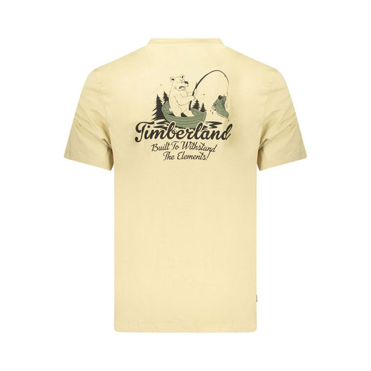 Beige Cotton Men's T-Shirt