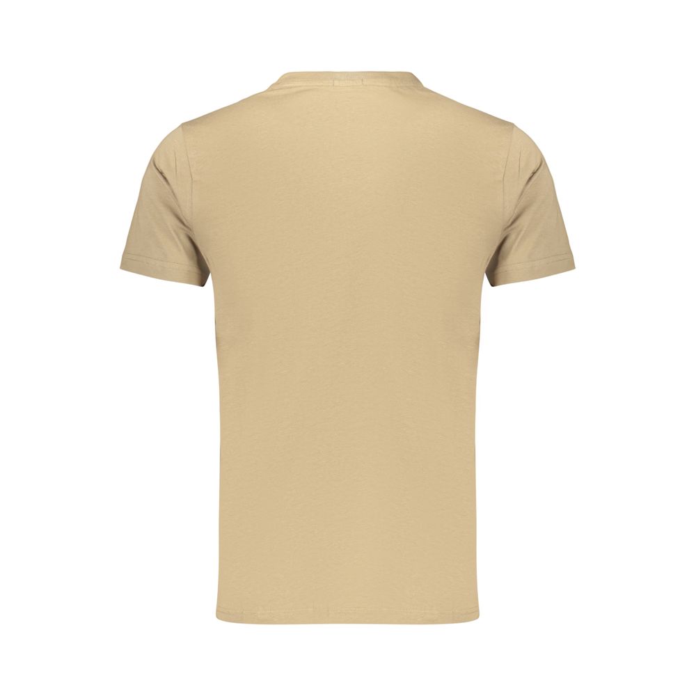 Brown Cotton Men's T-Shirt