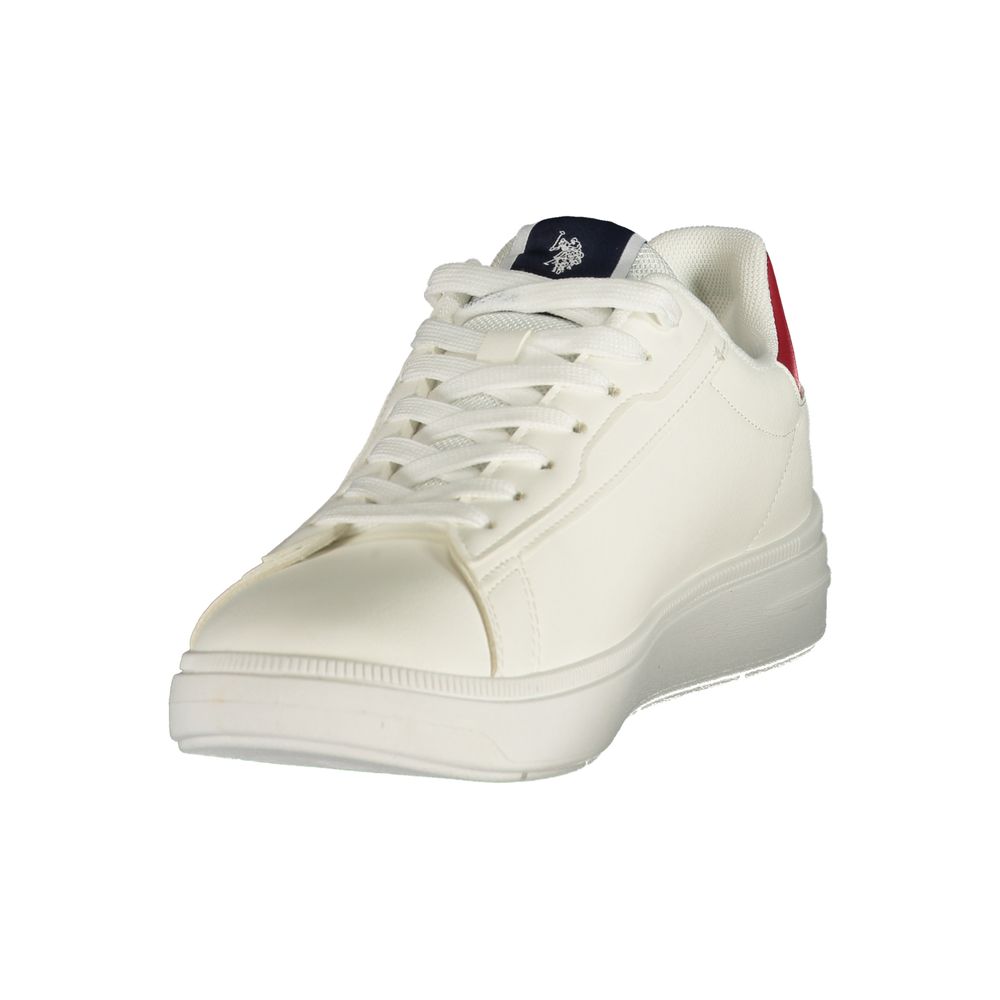 White Polyurethane Men's Sneaker