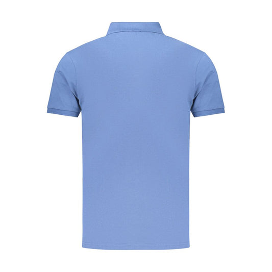 Blue Cotton Men's Polo Shirt