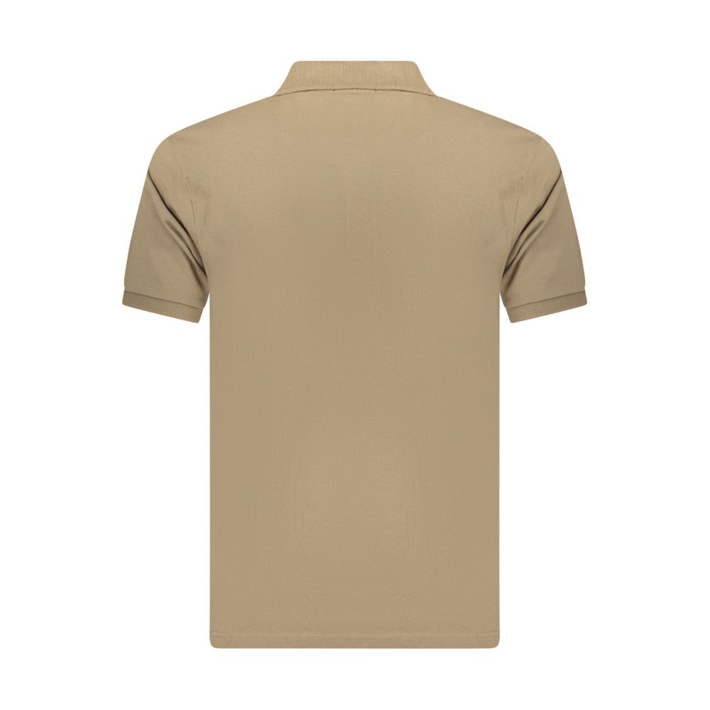 Brown Cotton Men's Polo Shirt