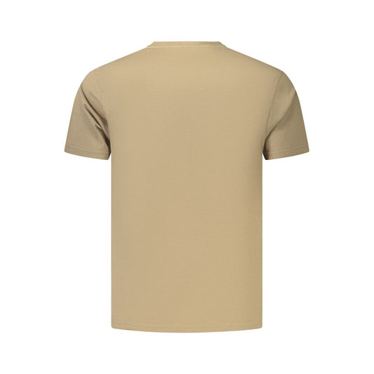 Brown Cotton Men's T-Shirt