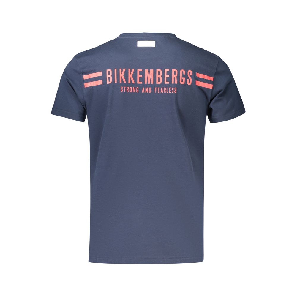 Blue Cotton Men's T-Shirt
