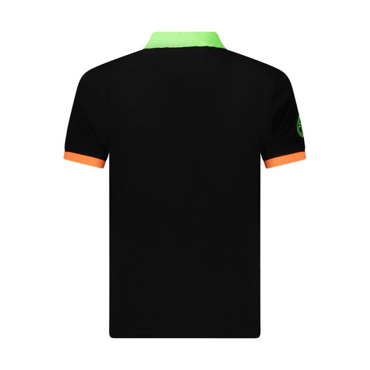 Black Cotton Men's Polo Shirt