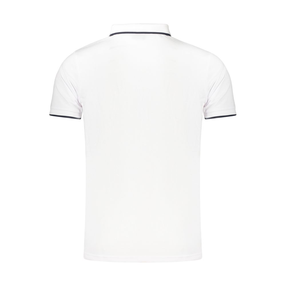 White Polyester Men's Polo Shirt