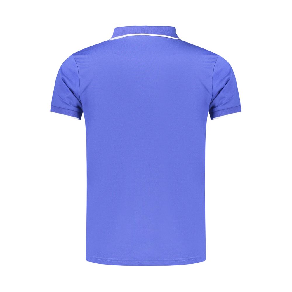 Blue Polyester Men's Polo Shirt