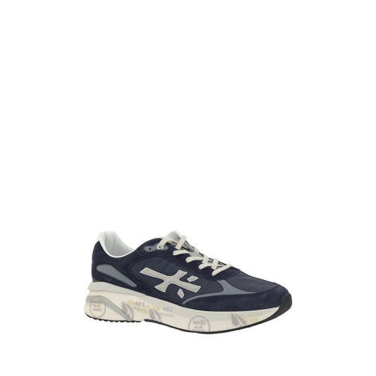 Blue Calf Leather Bos Taurus Athletic Sneakers