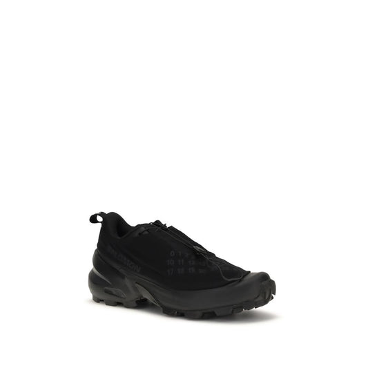 Black Polyester Athletic Sneakers