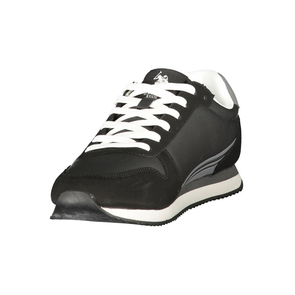 Black Polyurethane Men's Sneaker