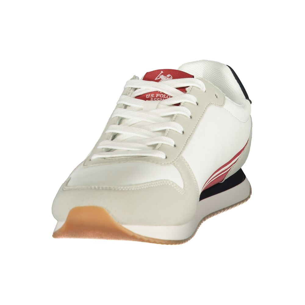 White Polyurethane Men's Sneaker