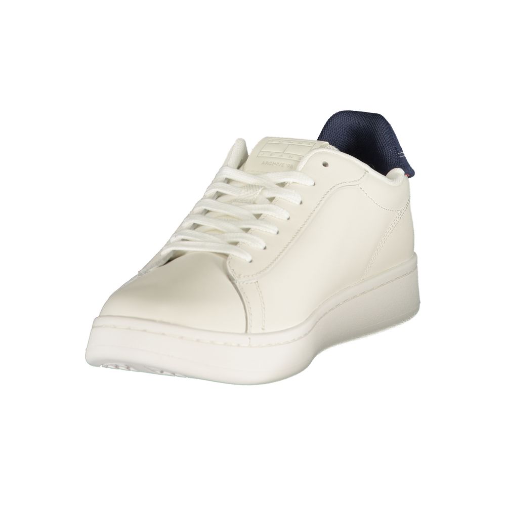 White Polyurethane Men's Sneaker