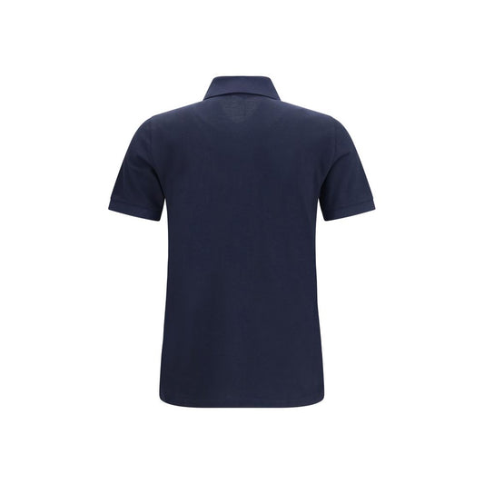 Blue Cotton Polo Shirt