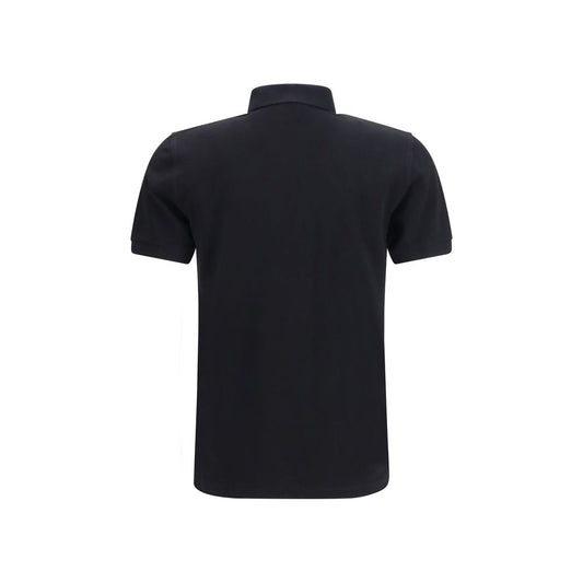 Black Cotton Polo Shirt
