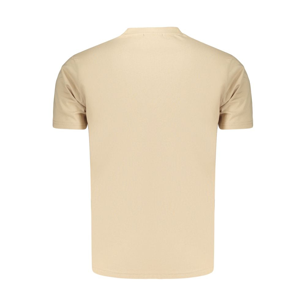 Beige Cotton Men's T-Shirt