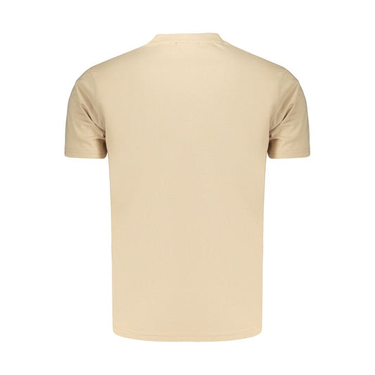 Beige Cotton Men's T-Shirt