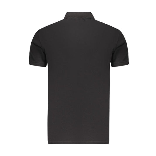 Black Cotton Mens Polo