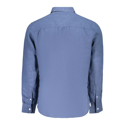 Blue Linen Men's Shirt