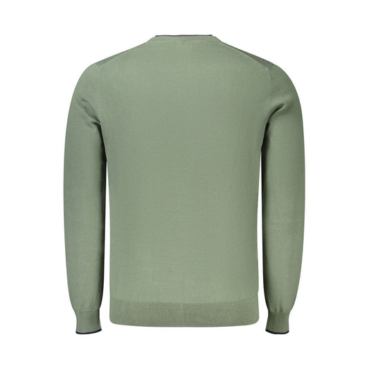 Green Cotton Men's Sweater