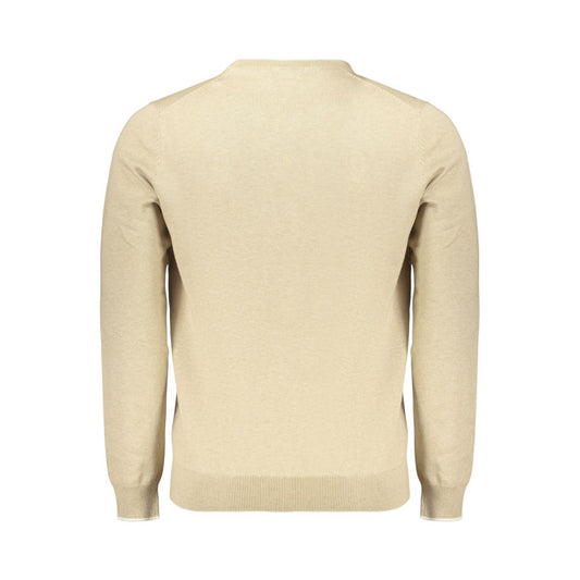 Beige Cotton Men's Pullover