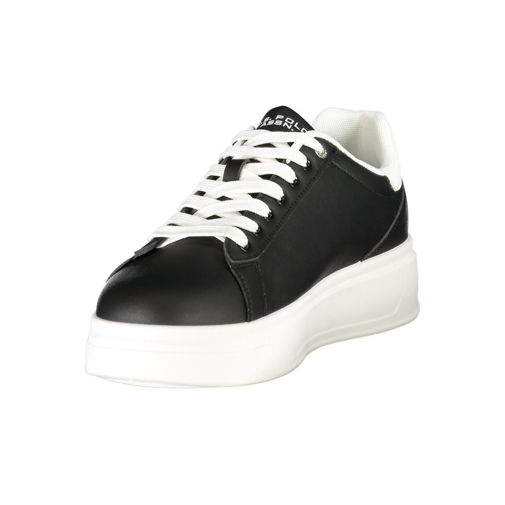 Black Polyurethane Men's Sneaker