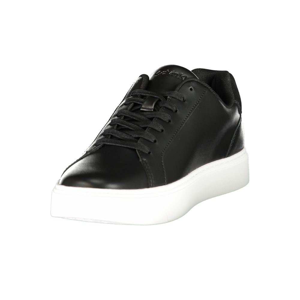 Black Polyurethane Men's Sneaker