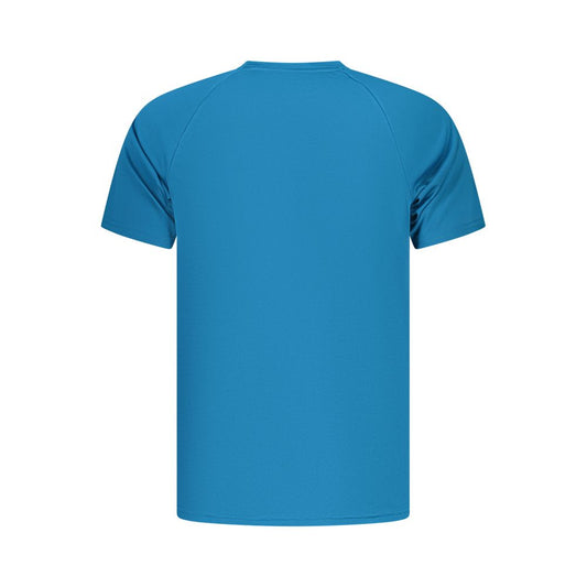 Blue Polyester Men's T-Shirt